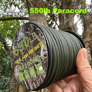 7-Core 4mm Paracord Rope, 550lb Tensile Strength, 50m Outdoor Gear Rope, Camping and Hiking, DIY Lashing Cord, Braided Utility Line