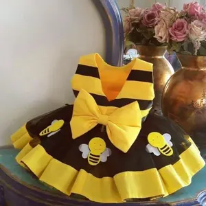 106 Bee Flower Tutu Dress For Girl Dress For Kids Girl Yellow Princess Gown Bee Costume Bee Tutu Dress