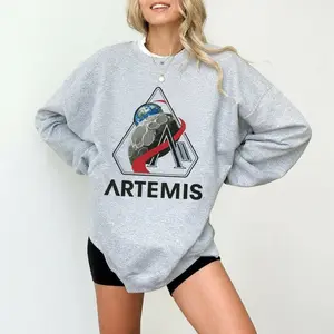 NASA Artemis II Mission Patch Worm Logo T-Shirt