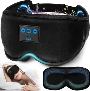 Sleep headphones, Bluetooth 5.4 sleep eye mask headband headphones, wireless music earbuds, with HD stereo speakers, suitable for side sleepers, cool gadget, unique