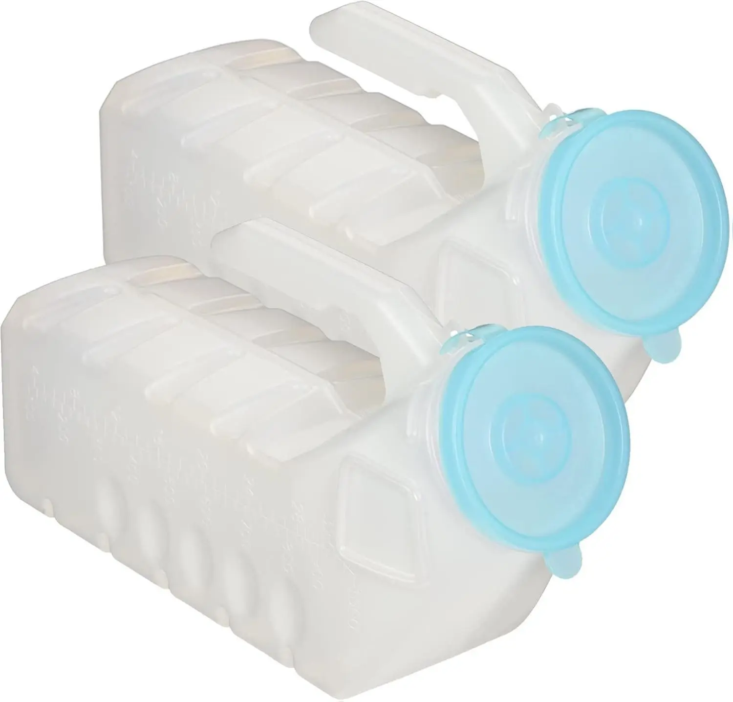 MedVance 1000ml Plastic Portable Male Emergency Urinal Bottle (Twin Pack) - Ergonomic Glow-Cap, Spill-Proof Pop Cap Lid, Wide Base, Camping Sports Incontinence Supply for Elderly