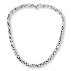 Bellezza 21" Bronze Diamond-Cut Byzantine Chain Necklace