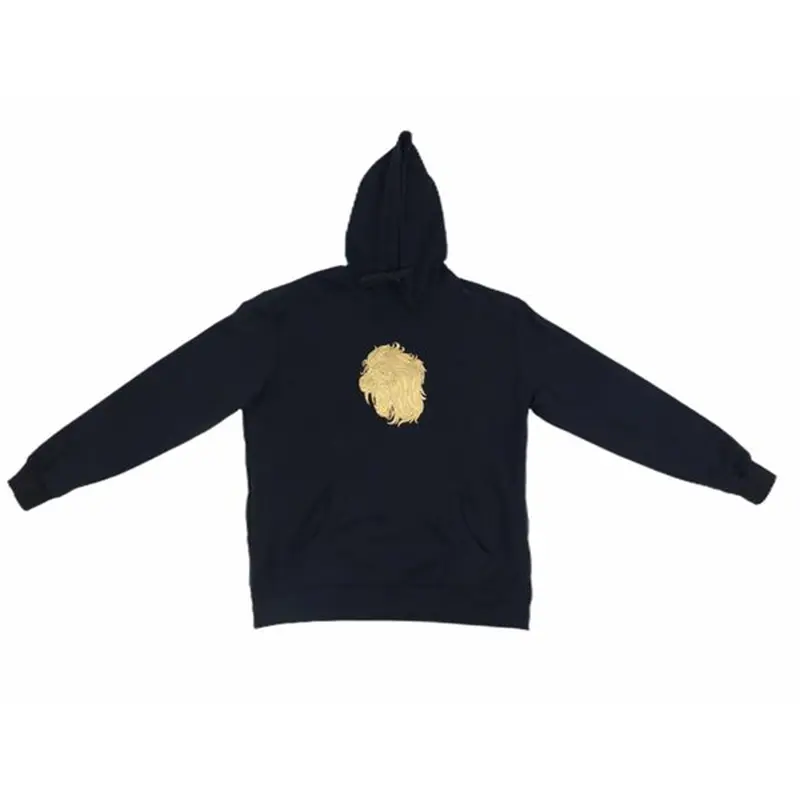 ASFERI'S Onyx Black and Gold Embroidered Hoodie