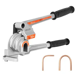 VEVOR Pipe Tube Bender,  , 1/4", 3/8", 1/2" OD, 3 in 1 Manual Level Tube Bender, 180° Copper Aluminum Pipes Bending Tool for Automotive Repair, HVAC Air Conditioning