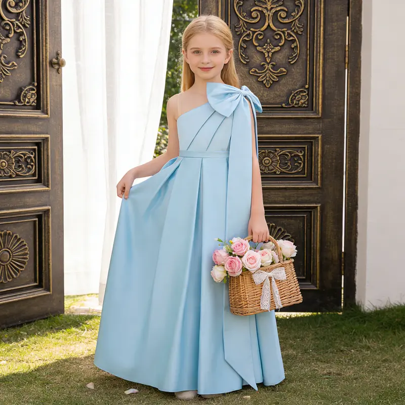 Year 6 prom dress 11 years old blue big bow - TikTok Shop