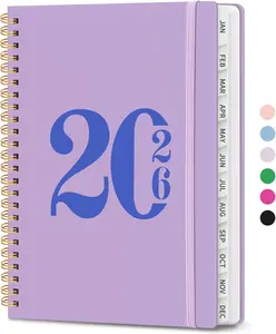 2026 Planner - Weekly and Monthly Planner, January 2026 to December 2026, Spiral Bound 2026 Calendar Planner Book, Inner Pocket, Perfect for Office Home School Supplies - A5 (6.3" x 8.5"), Purple
