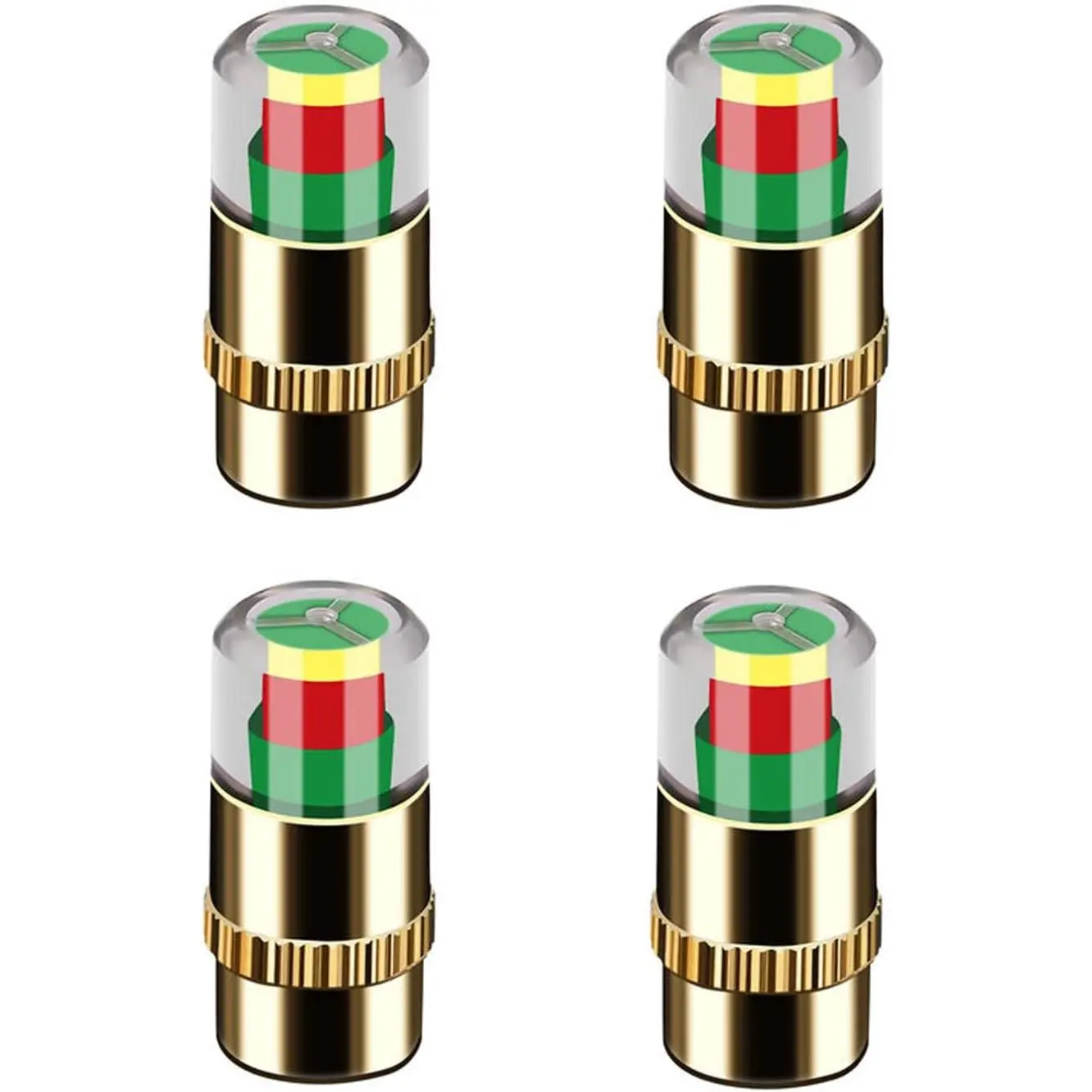 [4 PCS ]Car Auto Tire Pressure Monitor Valve, Car Pressure Monitor Valve Stem, Tire Pressure Monitor Valve Stem Cap for Medium-Sized, Small, Motorbikes, Bicycles