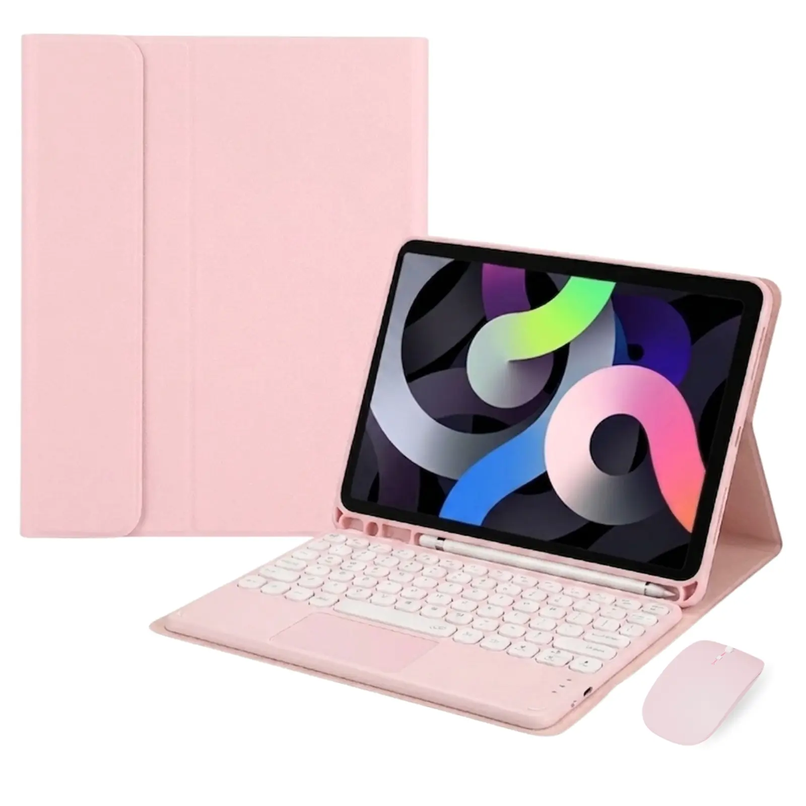 Wireless Keyboard Case For iPad A16 11th/10th Gen, Protective iPad Cover With Pen Holder, Touchpad, BT Keyboard, Mouse, Magnetic Cute Case, iPad Accessories