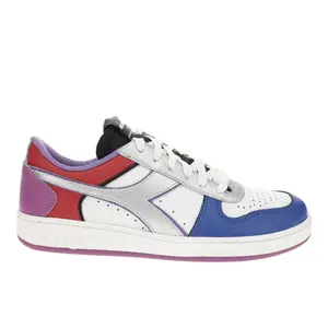 diadora Womens Magic Basket Low Galaxy Lace Up Sneakers Shoes Casual - Silver