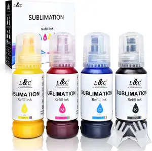 Sublimation Ink Large Capacity for Epson 2800 2840 2803 2400 2850 ET 5800 ST 2000 ST 3000 ST 4000 STC2100 Sublimation Ink Refills Inkjet Printers for Heat Transfer Mug T Shirts (4x100ML)