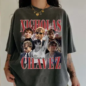Nicholas Chavez Comfort Colors T-shirt, Unisex Tops For Men- For Women, Y2K 90s Retro Celebrity Movies Bootleg Tshirt, Soft Fit Cotton Top Womenswear