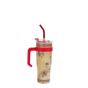 40 OZ PRINT TUMBLER WITH HANDLE 40 OZ PRINT TUMBLER WITH HANDLE