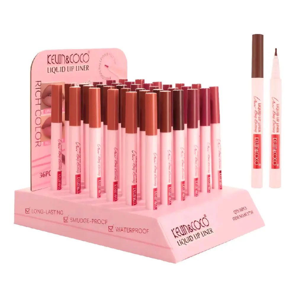 Kevin and Coco Liquid Lipliner, Cosmetic Makeup, Long-Lasting, Nourishing, Hydrating Lip Liner
