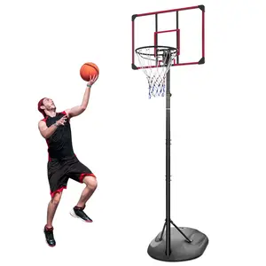 Adjustable Portable Basketball Hoop Goal – Height 7.5 to 9.2FT with 32" Backboard and Wheels, Outdoor & Indoor Basketball System for Kids, Teens, and Adults