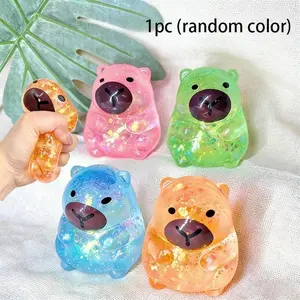 1pc Random Color Capybara Malt Candy Stress Relief Toy, Slow Rebound Fidget Toy, Relaxing Sensory Plaything for Adults & Kids