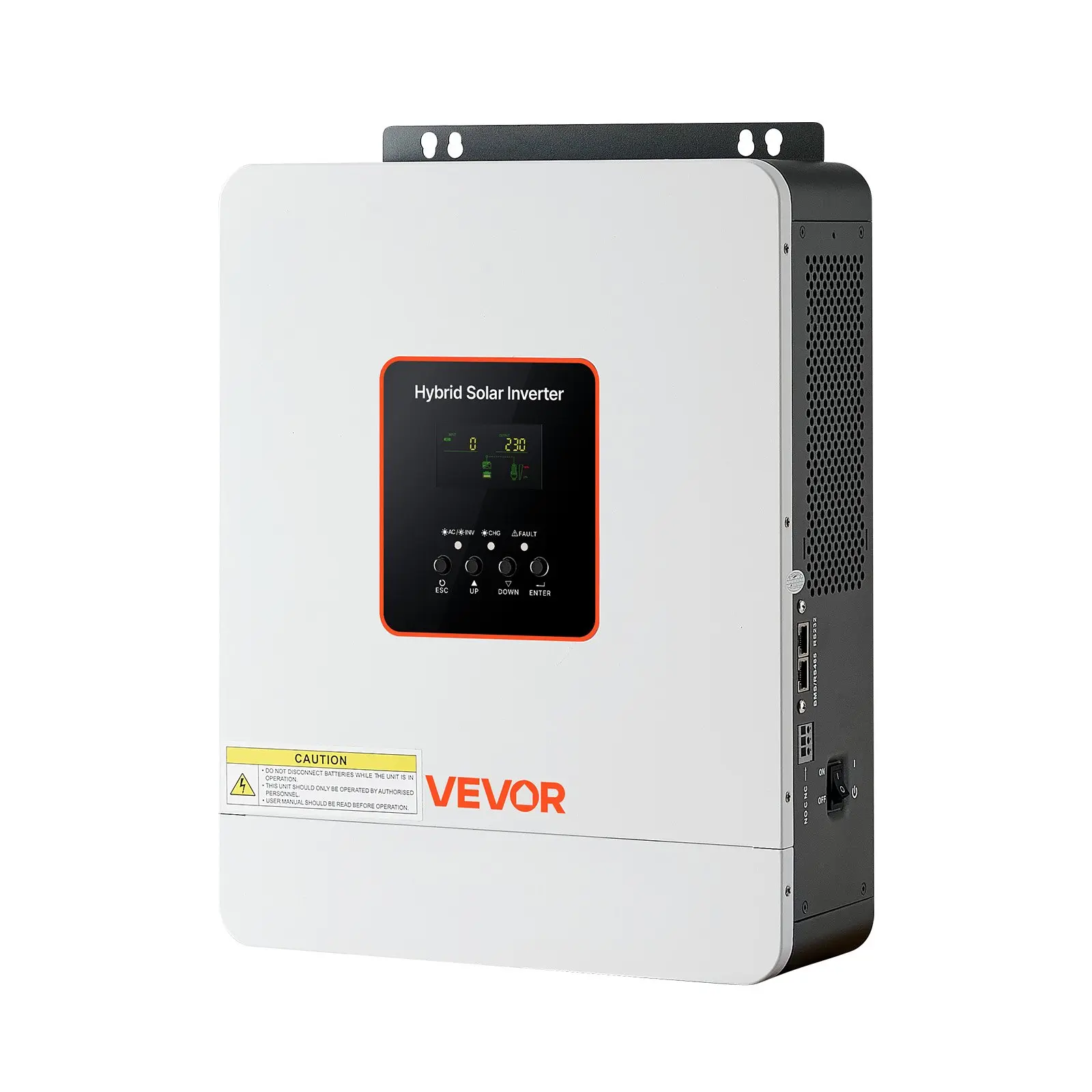 【Summerfinds】VEVOR 3000W Hybrid Solar Inverter, 24V DC to 230V AC, Pure Sine Wave Power Inverter, Built-in 80A MPPT Solar Controller, Compatible with Lead Acid Lithium Battery, for Home, Camper, Off-Grid, 3 Charging Modes, Hybrid Inverter