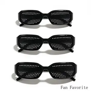 Unisex Pinhole Vision Glasses – Comfortable Fit for Seniors, Students & Workersblack pinhole glasses, unisex, minimalist, lightweight, trendy