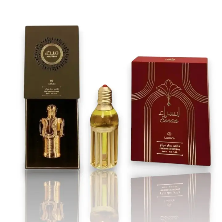 Lattafa Maitha + Esraa 2-Piece Women's Concentrated Oil Set, Floral Fragrances, 20 ML (1 to 1.9 fl oz) Bottles, Great Scent for Daily Wear
