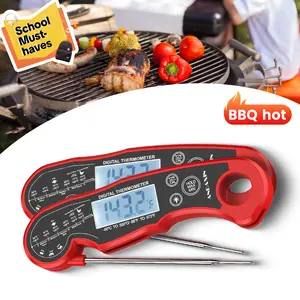 [Grills Gadget]Outdoor BBQ Meat Thermometer-Digital 3s Instant Read with Ambidextrous Backlight and Motion Sensing for Cooking Grill Smoker Oil Fry Candy,Labor Day Special Accessories Gifts Kitchen Utensils Water Proof Stainless Steel Food