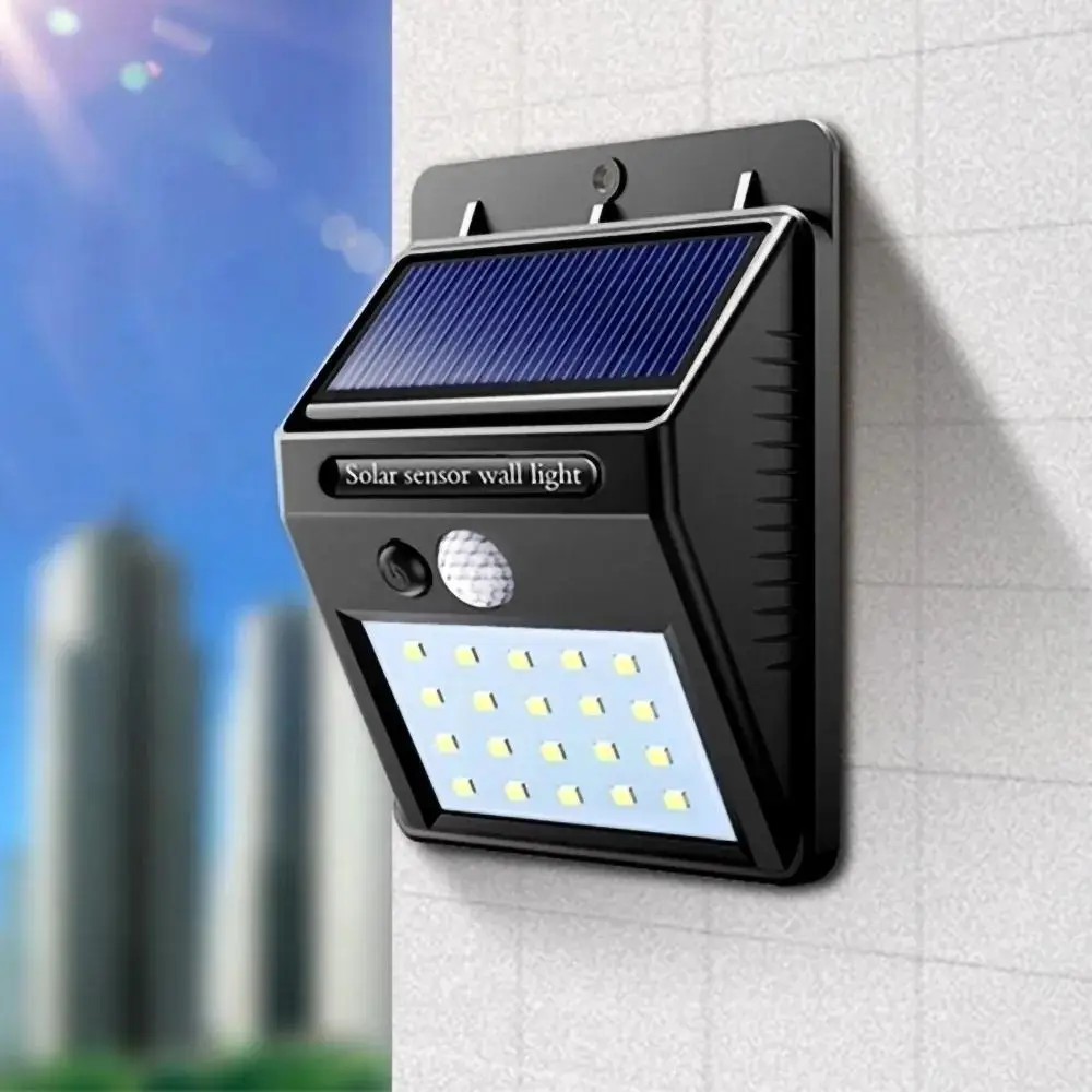 Outdoor Solar Power Wall Light, Waterproof Solar Light with Solar Panel, Security Lamp, Durable Street Light for Outdoor Path Yard Garden Use