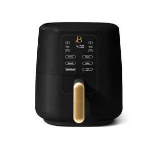 Beautiful 3 Qt Air Fryer with TurboCrisp Technology, EverGood Ceramic Nonstick Coating, Black Sesame by Drew Barrymore