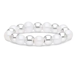 Elyse Ryan Sterling Silver Bead & Cultured Pearl Ring