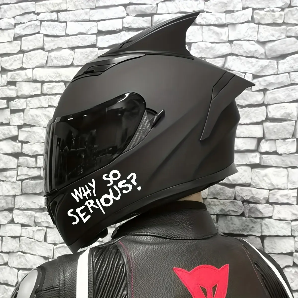 2PCS/SET Dark Funny Joker Line Logo Sticker Full of rebellious cool dark funny vibe, add Joker's classic line "WHY SO SERIOUS?" + hand-painted graffiti font elements. A favorite decor for dark trendy style lovers!