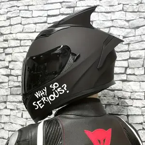 2PCS/SET Dark Funny Joker Line Logo Sticker Full of rebellious cool dark funny vibe, add Joker's classic line "WHY SO SERIOUS?" + hand-painted graffiti font elements. A favorite decor for dark trendy style lovers!