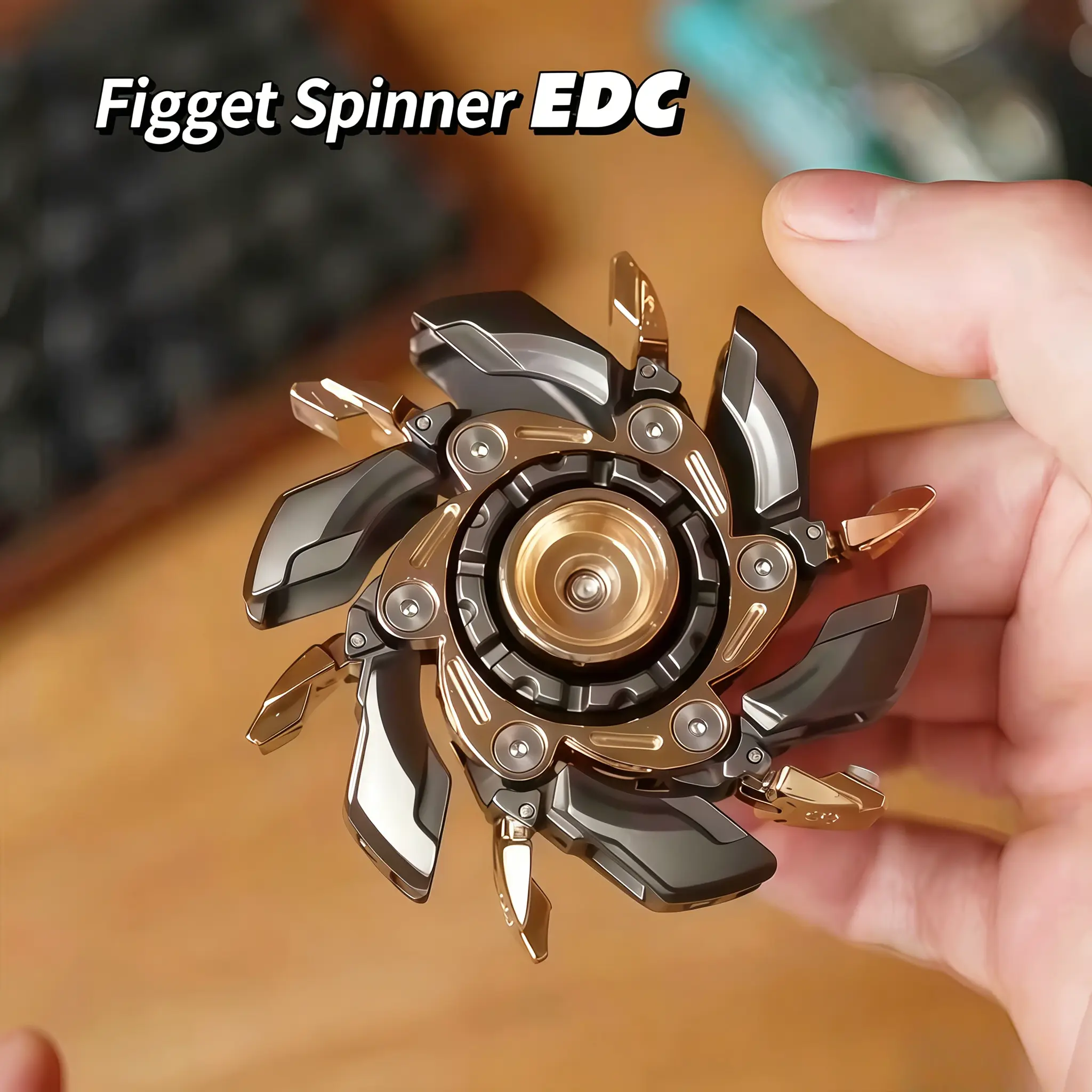 Metal Magnetic Fidget Spinner Toy for Adults, Smooth Spinning Alloy Desk Gadget for Stress Relief, Focus and Office Play