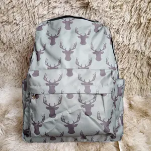 Deer printed backpack children boys book bags