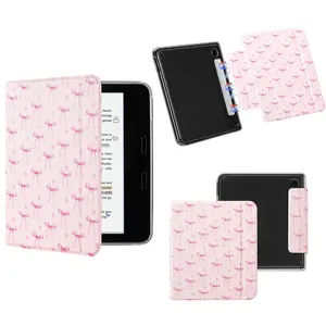 Magnetic Detachable Protective Casing for 6" Kobo Clara & 7" Kobo Libra – Slim PU Leather Front & Clear TPU Back, Auto Wake/Sleep Flip Cover, Lightweight, Stylish & Durable Protection