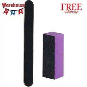 Nail File and Buffer Block, Professional Manicure Tools Kits, 100/180 Grit