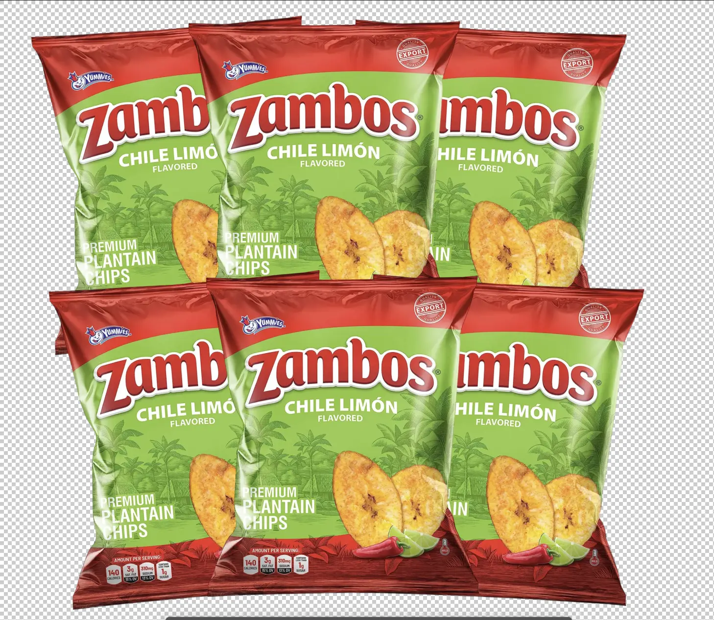 6 pack Zambos Chile Limon 5.3 oz 150g 6 pack Zambos Chile Limon 5.3 oz 150g