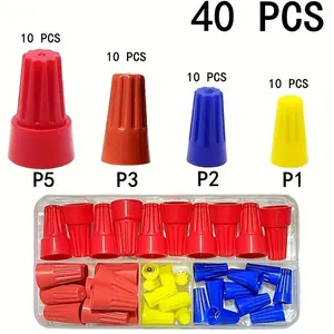 40-220pcs Quick Connectors Kit, Rotating Speed Spring Terminal, Electrical Equipment Connector, Stainless Steel Spring, PVC Fireproof Shell, Durable Reliable Connectors