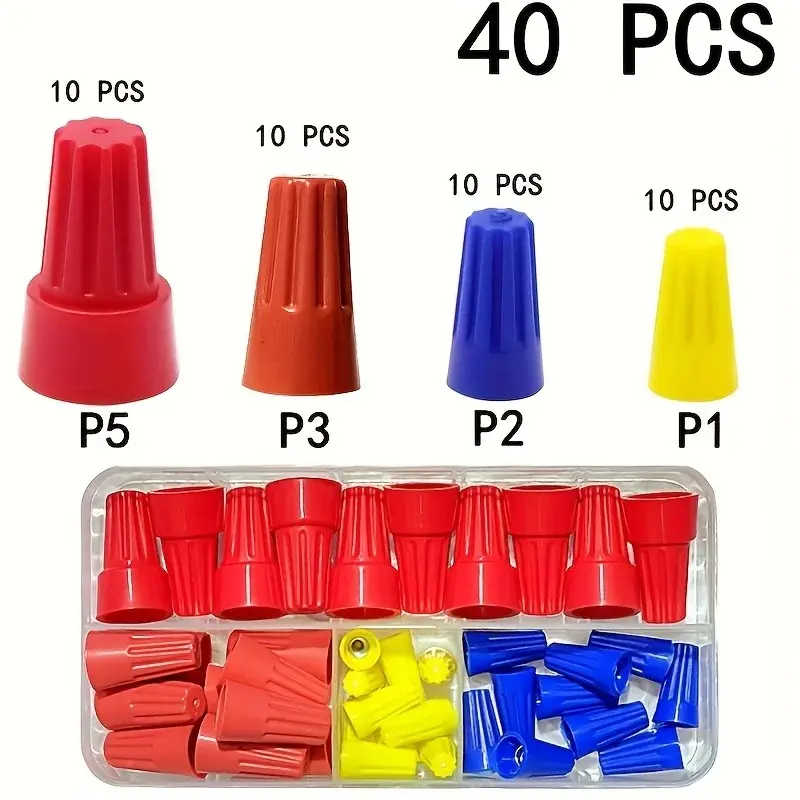 40-220pcs Quick Connectors Kit, Rotating Speed Spring Terminal, Electrical Equipment Connector, Stainless Steel Spring, PVC Fireproof Shell, Durable Reliable Connectors, Universal Connector, Quick Connector Coupler