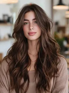 #TP2/6 20pcs 50g Tape In Hair Extension Dark Brown Rooted Brown Balayage Color 100% Human Hair Extensi Silky Seamless Invisible For  Woman 14-26 Inches Balayage Hair Extensions