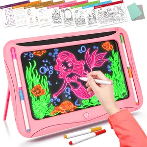 LED light drawing board painting graffiti board, children's educational learning toys 3-8 years old boys and girls Christmas birthday gift