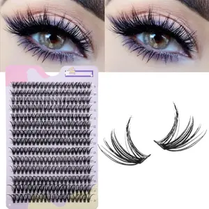 280 Pcs Mixed-Length False Lashes, 3D Thick, Ultra-Thin 0.05mm, Natural to Dramatic Styles, Perfect for Beginners and Role-Playing, Cosmetic Makeup