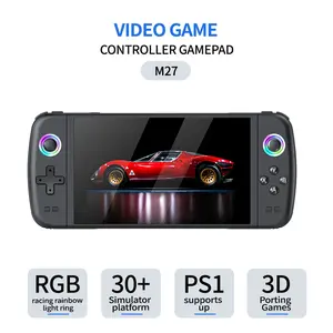 M27 Portable Pocket Retro Handheld Video Game Console 7.0" IPS Screen 1024*600 Display RGB light Support Emelec HDMI Out