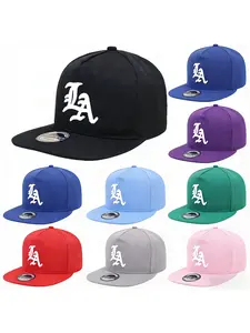 Unisex Gothic LA Letter Hip Hop Baseball Cap, Adjustable Outdoor Sunshade Hat, Casual Fitted Woven Cap for Spring & Fall Travel, Fashion Matching Hat, Adjustable Stylish Hat