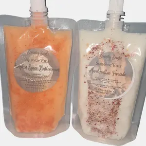 SqueezeEms Squeezable Wax Melts. 8oz Net Weight in Pouch. Made with Soy Wax and Coconut Oil. Scented melt squeeze