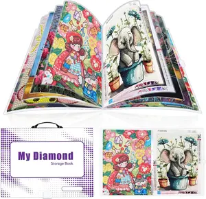 Painting Accessories Art Storage, 22x16.4 inch Art Collection Book Folder, 30 High-Definition Transparent Pockets, Thickened Material (White)