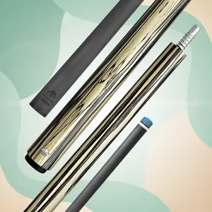 Rhino RETRÔ Pale Moon Ebony Carbon Fiber Pool Cue, Wrapless, 12.5mm Time Crystal Tip, Pro Taper Shaft, 3/8-8 Stainless Steel Joint, Weight Adjustable