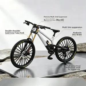 New Alloy Bicycle Model, Realistic Mountain Bike, Road Bike, Desk Decor, Desk Ornament, Collectible Mini Bike, Office & Home Decoration, Christmas Gift