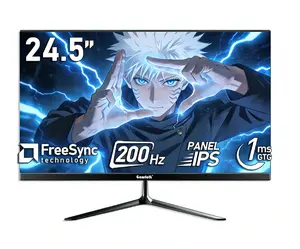 24.5 Inch 200Hz FHD Gaming Monitor | 1080p, 1ms, FreeSync, 99% sRGB, Ultra Slim Frameless Design, HDMI & DP Ports, 75x75 VESA Wall Mountable - Black