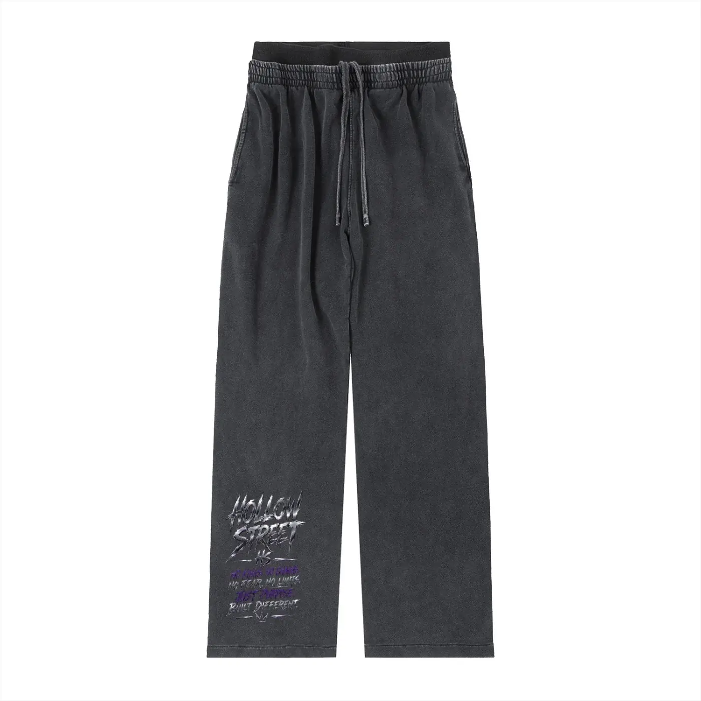 Hollow Street Vintage Washed Straight-Leg Pants