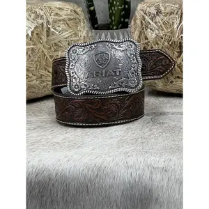 Ariat Men's Straight Floral Buckle Belt