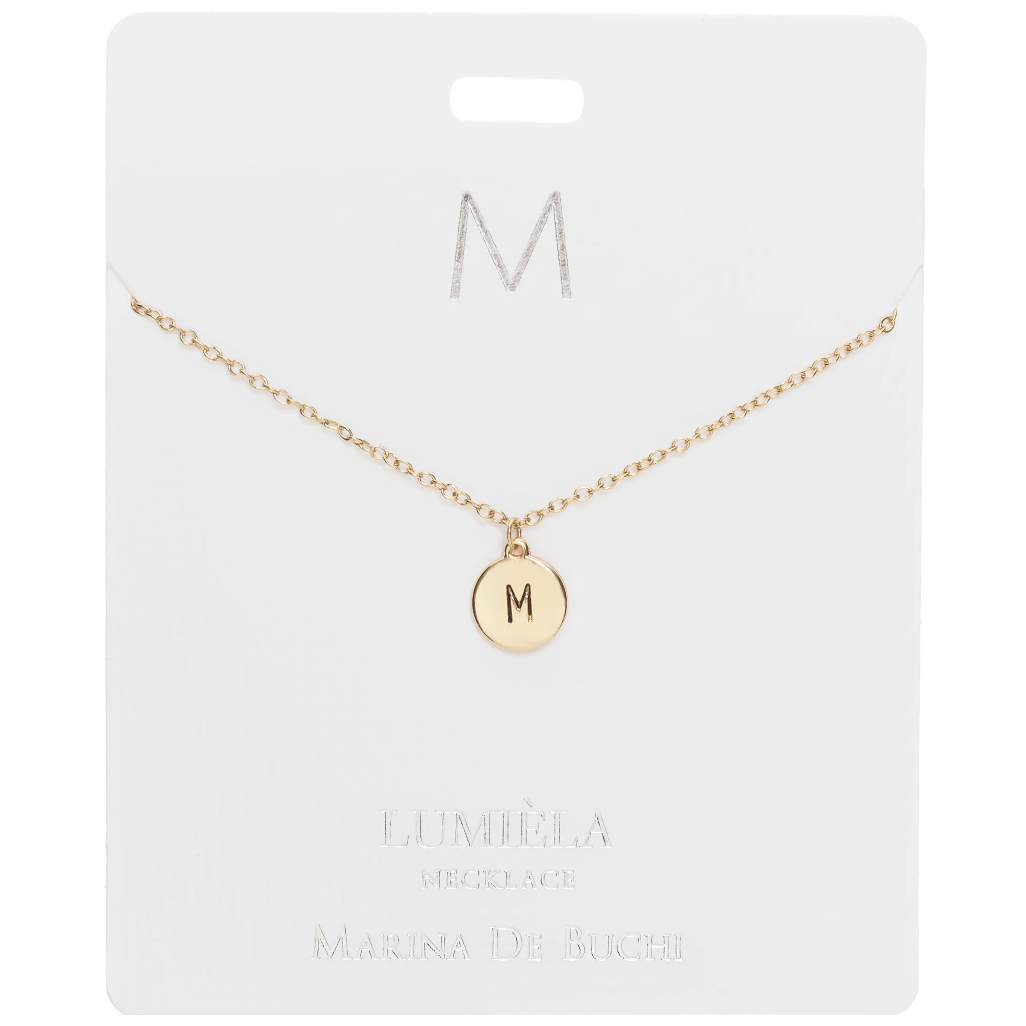 Initial Engraved Letter Necklace