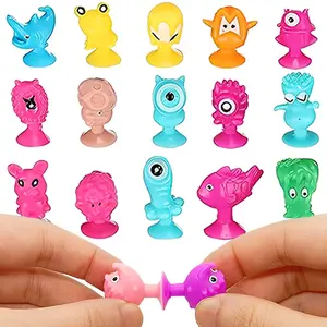 15/25/40pcs 2.5cm Mini Suction Cup Monster Dolls, Creative Desktop Ornaments & Cute Decor Gifts for Home/Office/Car - Adorable Flexible Figurines for Adults, Fun Party Favors & Novelty Decor Accessories