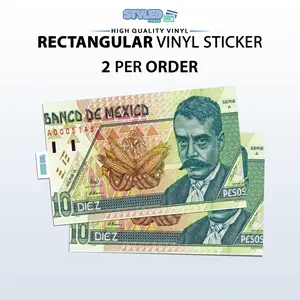 Zapata billete  rectangular vinyl sticker